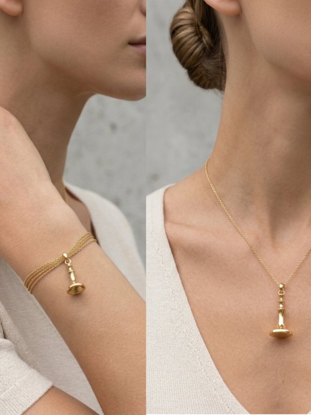 NEW Tuckernuck Gold Chop Charm Gold For Bracelet or Necklace Elegant